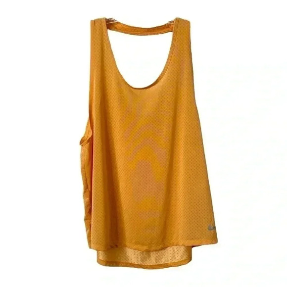 Nike Dri-Fit Orange Cutout Back Tank - Picture 1 of 6